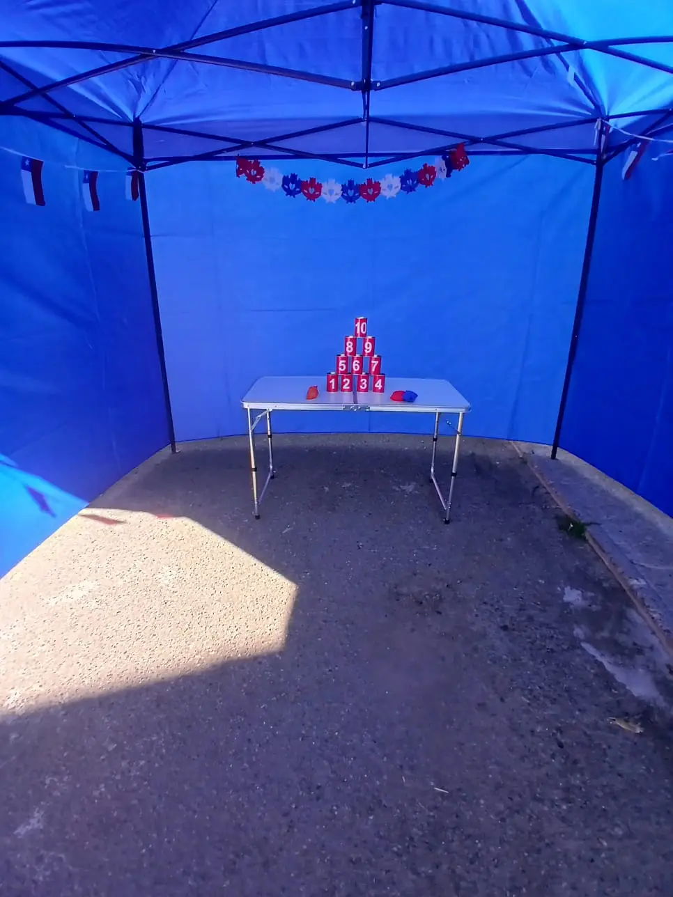 Arriendo tiro a los tarros stand puntería juegos fiestas patrias Santiago